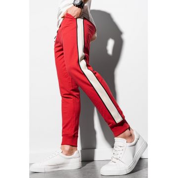 Pantaloni sport crop cu segmente laterale contrastante Pantaloni sport crop cu segmente laterale contrastante