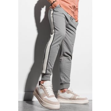 Pantaloni sport crop cu segmente laterale contrastante Pantaloni sport crop cu segmente laterale contrastante