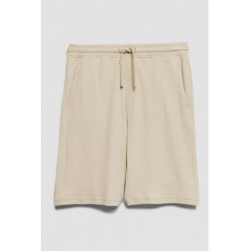 Bermude relaxed fit cu snur - Maro nisip