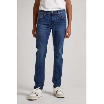 Blugi skinny cu talie medie Finsbury - Albastru inchis