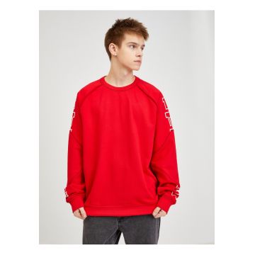 Bluza de trening cu maneci raglan - Rosu