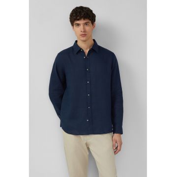 Camasa regular fit din in - Bleumarin