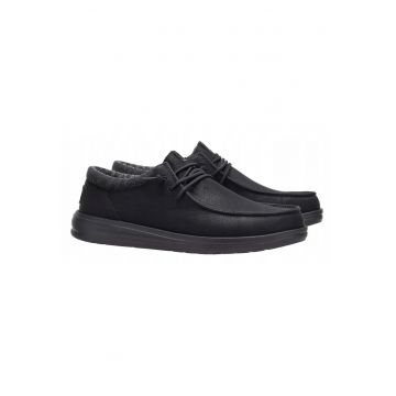 Mocasini Barbati Piele Ecologica - Spuma EVA - Classic Paul - Negru - Negru