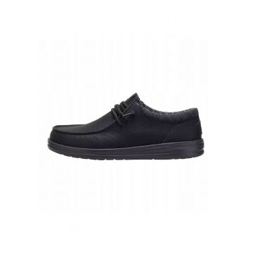 Mocasini Barbati Piele Ecologica - Spuma EVA - Classic Paul - Negru - Negru