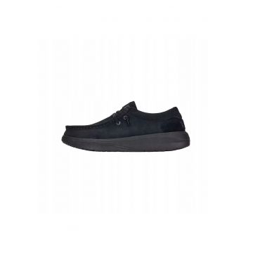 Mocasini Barbati Piele Intoarsa - Wally Comf Suede - Negru - Negru
