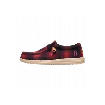 Mocasini Barbati Spuma EVA - Wally Cozy Plaid - Rosu - Rosu