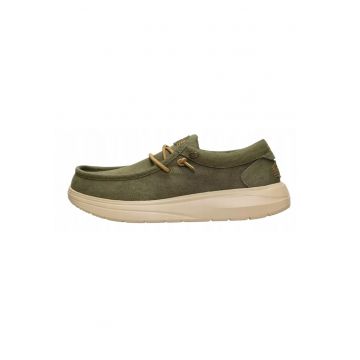 Mocasini Wally Comf Worn Twill - Verde