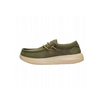 Mocasini Wally Comf Worn Twill - Verde