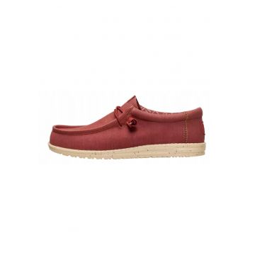 Mocasini  Wally Stretch Canvas burgund bej - Rosu