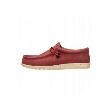 Mocasini  Wally Stretch Canvas burgund bej - Rosu