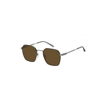 Ochelari de soare hexagonali cu rama metalica - Argintiu