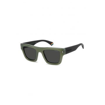 Ochelari de soare patrati - Kaki inchis/Verde sparanghel