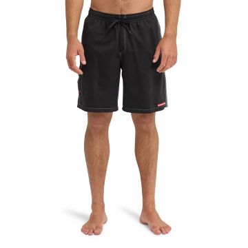 Pantaloni scurti de baie cu buzunar cu clapa - Negru/Gri