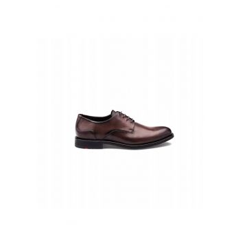 Pantofi derby bărbați  EEZY 110 - piele naturală - maro - Maro