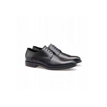 Pantofi derby barbati  EEZY 110 - piele naturala - negru - Negru