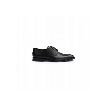 Pantofi derby barbati  Leno 110 - piele naturala - Negru