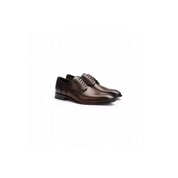 Pantofi derby LENO 110 - piele maro - Maro