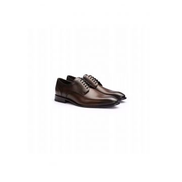 Pantofi derby LENO 110 - piele maro - Maro
