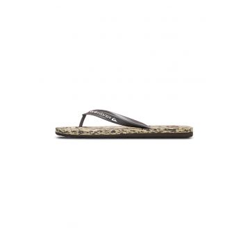 Papuci flip-flop cu logo Molokai - Maro inchis/Bej