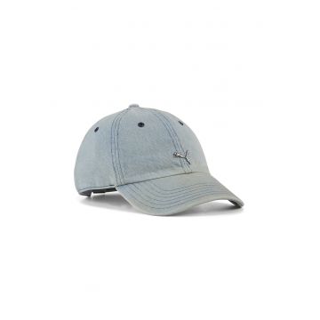 Sapca din denim cu logo Essentials - Albastru glaciar