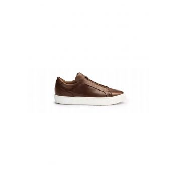 Sneakers barbati METRO - piele naturala - maro cognac - Maro