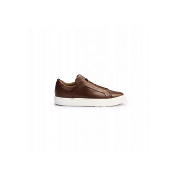 Sneakers barbati METRO - piele naturala - maro cognac - Maro