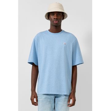 Tricou lejer de bumbac - Albastru glaciar