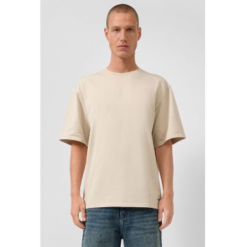 Tricou lejer din bumbac - Bej deschis