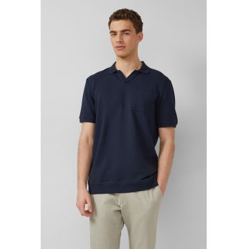 Tricou polo cu buzunar pe piept - Bleumarin
