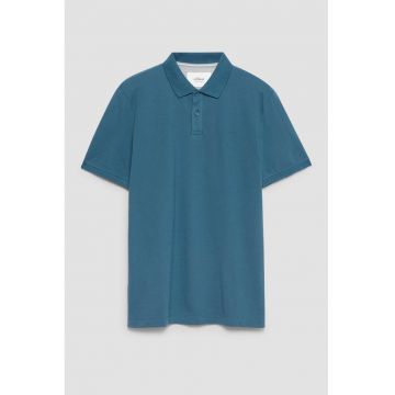 Tricou uni de bumbac - Albastru petrol