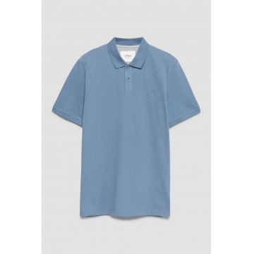 Tricou uni de bumbac - Albastru prafuit
