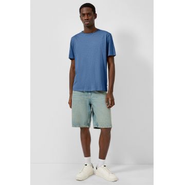 Tricou uni de bumbac - Albastru prafuit