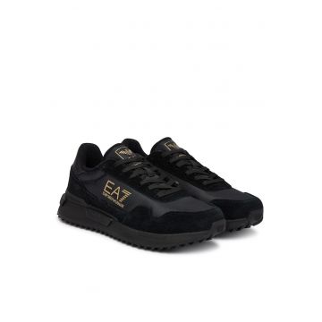 Adidasi barbati -  Emporio Armani - piele ecologica - negru -