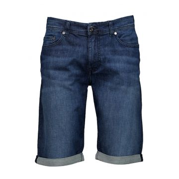 Bermude de denim cu terminatie pliabila - Albastru inchis