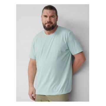 Big Sizes Tricou barbati big sizes cu decolteu la baza gatului - Regular fit - Verde - Turcoaz