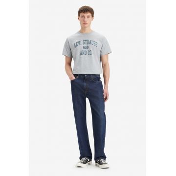 Blugi din denim cu croiala ampla Youth - Gri deschis/Bleumarin
