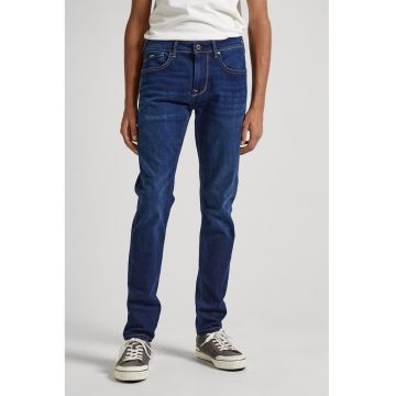 Blugi skinny cu talie medie Finsbury - Albastru inchis