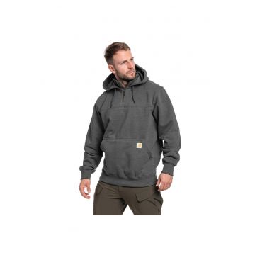 Hanorac sport barbati  Rain Defender Heavyweight - gluga reglabila - buzunare practice - Carbon Heather - amestec poliester-bumbac -