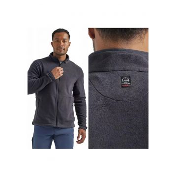 Jacheta fleece tehnica  neagra - 4XL - croiala regulara