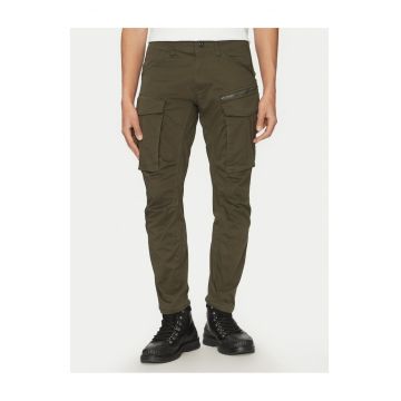 Pantaloni barbati -  fermoar - verde - poliester