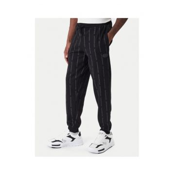 Pantaloni de trening barbati -  bumbac si poliester - negru - Negru