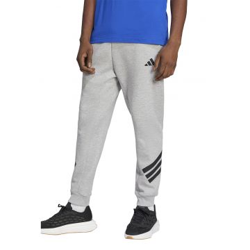 Pantaloni de trening din amestec de bumbac cu logo - Gri deschis melange
