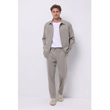 Pantaloni jogger cu snur - Grej