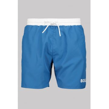 Pantaloni scurti de baie cu model uni Starfish - Alb/Albastru petrol