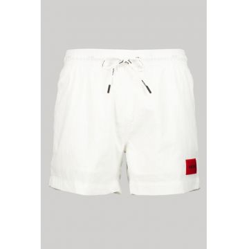 Pantaloni scurti de baie cu talie ajustabila - Alb optic