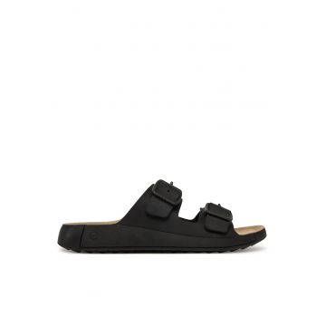 Papuci barbati -  piele naturala - negru