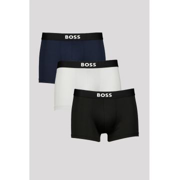 Set de boxeri cu banda logo in talie - 3 perechi - Negru/Gri deschis/Albastru ultramarin