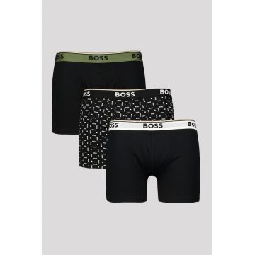 Set de boxeri din amestec de bumbac - 3 perechi - Negru