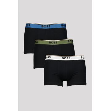 Set de boxeri din amestec de bumbac - 3 perechi - Negru/Verde feriga