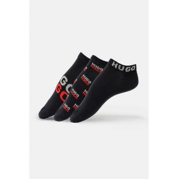 Set de sosete pana la glezna din amestec de bumbac - 3 perechi - Negru